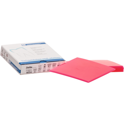 Erkoflex-color Pack of 5 squares, 125 x 125 mm, thickness 4 mm, bright pink
