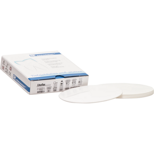 Erkoflex-color Pack of 5 pieces &Oslash; 125 mm, thickness 2 mm, pure white