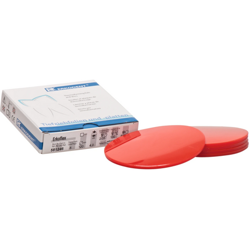Erkoflex-color Pack of 5 pieces Ø 120 mm, thickness 4 mm, deep red