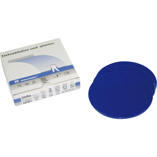 Erkoflex-color Pack of 5 pieces Ø 120 mm, thickness 4 mm, midnight blue