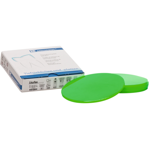 Erkoflex-color Pack of 5 pieces 125 mm, thickness 4 mm, bright green