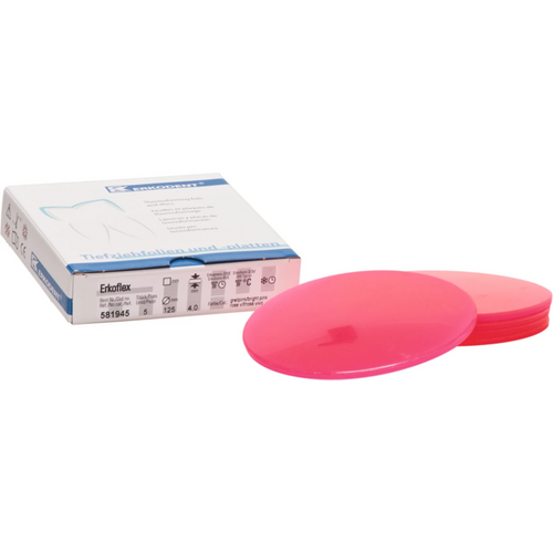 Erkoflex-color Pack of 5 pieces 125 x 125 mm, thickness 4 mm, bright pink