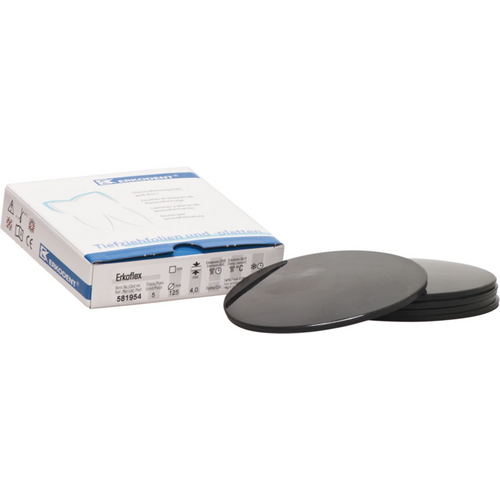 Erkoflex-color Pack of 5 pieces &Oslash; 125 mm, thickness 4 mm, deep black