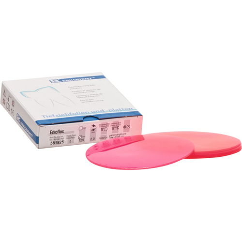 Erkoflex-color Pack of 5 pieces &Oslash; 125 mm, thickness 2 mm, bright pink