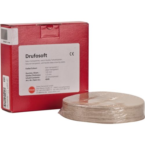 Drufosoft® Pack of 20 pieces Ø 120 mm, thickness 1 mm