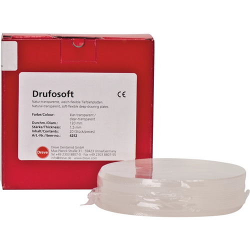 Drufosoft® Pack of 20 pieces Ø 120 mm, thickness 1.5 mm