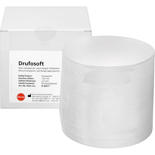 Drufosoft® Pack of 50 pieces Ø 120 mm, thickness 2 mm