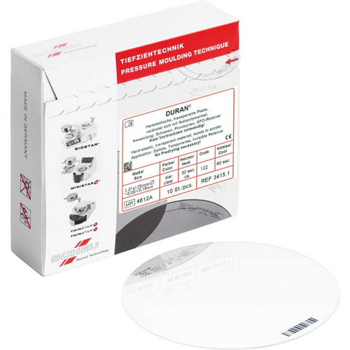 DURAN® Pack of 10 pieces round, Ø 125 mm, thickness 1.5 mm