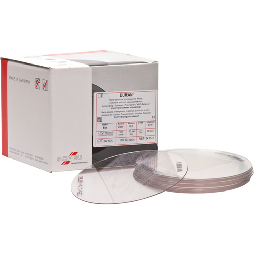 DURAN® Pack of 100 pieces round, Ø 125 mm, thickness 1 mm