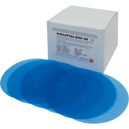 DRUFOLEN W Pack of 40 pieces Ø 120 mm, blue, thickness 0.65 mm