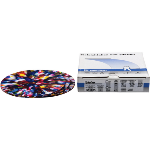 Erkoflex-freestyle Pack of 5 pieces rainbow, Ø 120 mm, thickness 4 mm