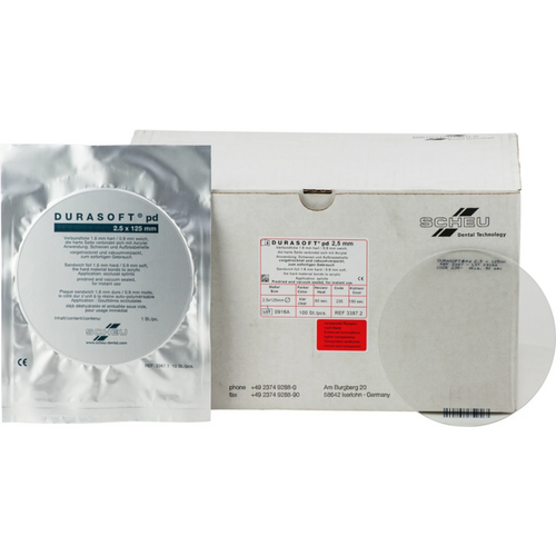 DURASOFT® pd Pack of 100 pieces Ø 125 mm, thickness 2.5 mm