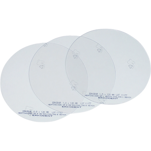 Erkodur Pack of 20 pieces clear, Ø 120 mm, thickness 0.5 mm