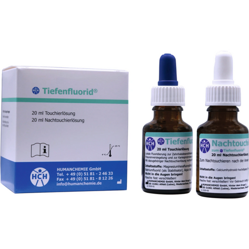 Deep Fluoride stor pakning 20 ml påføringsvæske, 20 ml nattpåføringsvæske