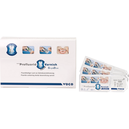 Profluorid Varnish 50 x 0,4 ml mint, tilbehør
