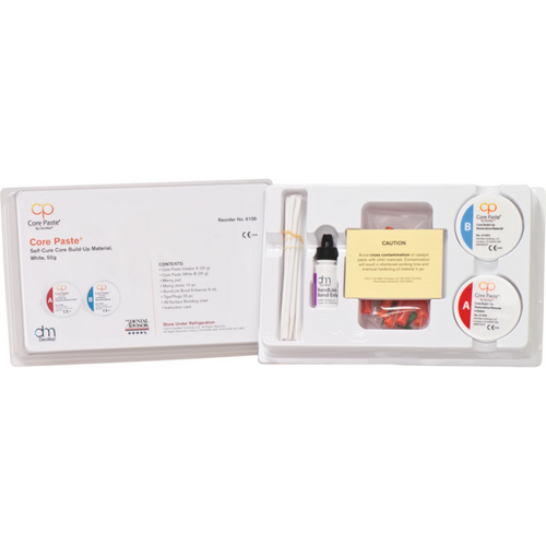 Core Paste kit 2 x 25 g boks hvit, tilbehør