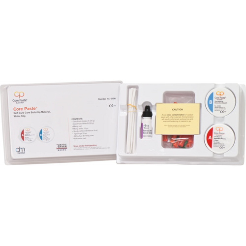 Core Paste kit 2 x 25 g boks hvit, tilbehør