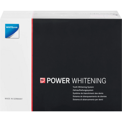 POWER WHITENING YF 40% sett for 2 pasienter 6 x 2,5 ml sprøyte gul, 3 x 3 g Gingiva Protector, 3 x 3 ganger After Whitening Mousse, tilbehør