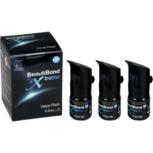 BeautiBond Xtreme verdi-pakke 3 x 5 ml adhesiv