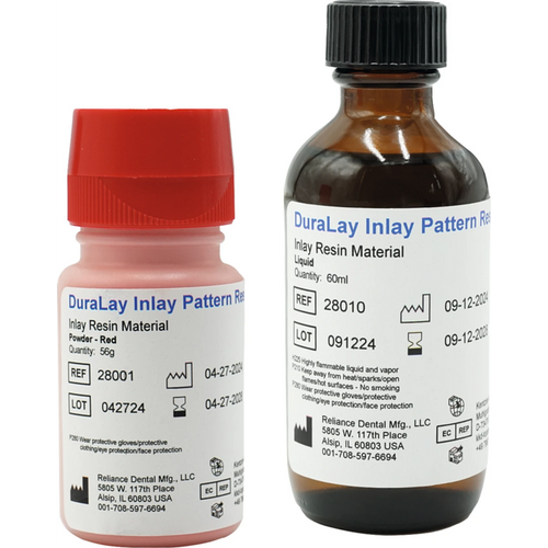 DuraLay Inlay Pattern Resin Kit 56 g red powder, 60 ml liquid