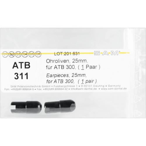 Ohrolives Pack of 2 pieces black, new version, 25 mm, for ATB