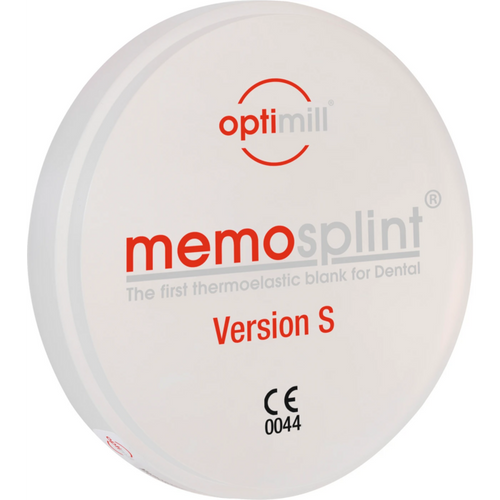 optimill memosplint® Version S piece 98.5 mm, H 20 mm, with step