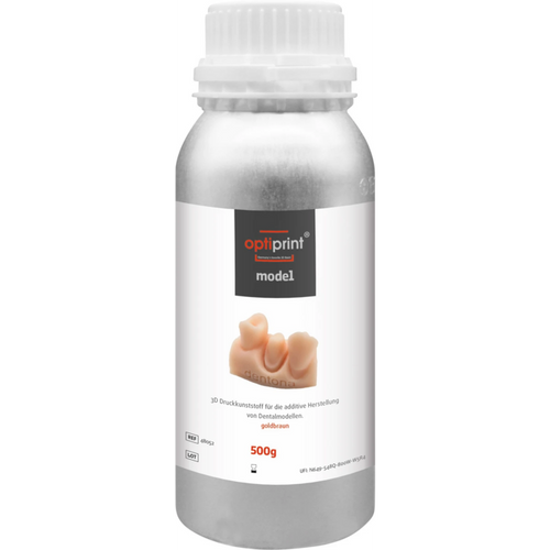 optiprint® model Bottle 0.5 kg golden brown
