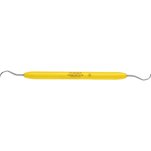 LM Universal curette LM Stykke fasong 15/16, gul, LM-ErgoNorm™ håndtak