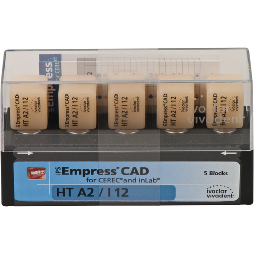 IPS Empress® CAD A-D for CEREC Pakke med 5 stk størrelse I12, A2 HT