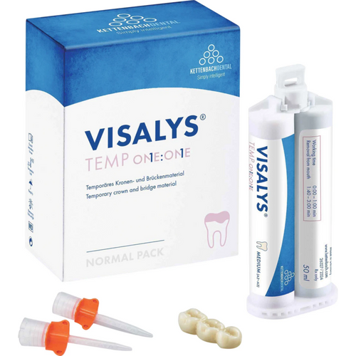 VISALYS® Temp One:One Pakke med 50 ml patron, bleket