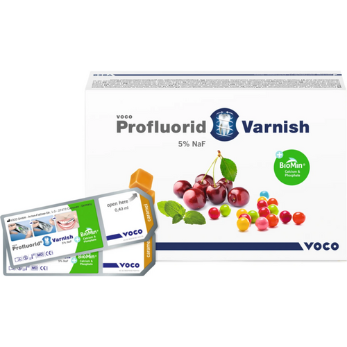 Profluoride Varnish + BioMin Pakke med 50 x 0,4 ml engangsdose karamell
