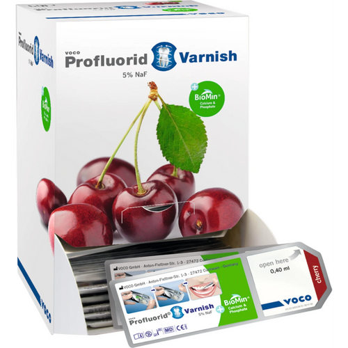 Profluoride Varnish + BioMin Pakke med 200 x 0,4 ml engangsdoser, kirsebær