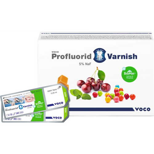 Profluoride Varnish + BioMin Pakke med 50 x 0,4 ml engangsdoser, mynte