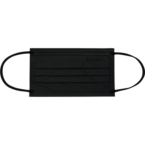 Monoart munn- og nesebeskyttelse Pro Soft Plus Pakke med 50 stk med elastisk strikk, svart