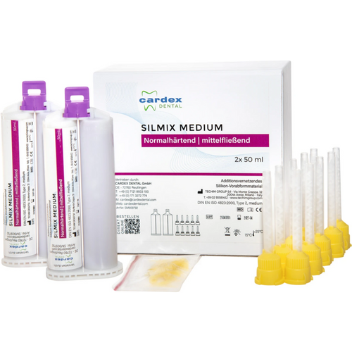 Silmix Medium Pack of 2 x 60 g double cartridge medium, violet, accessories