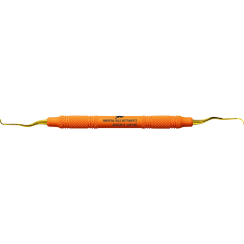 Gracey +3 - Deep Pocket XP® SQUARED stk. oransje, 11-12, mesial, plastikkhåndtak
