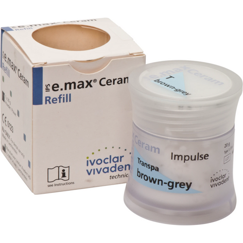 IPS e.max® Ceram Boks 20 g pulver impulse transparent brun-grå