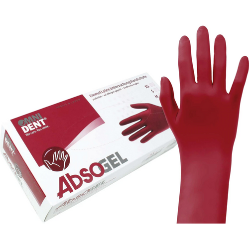 Omni Absogel latekshansker Pakke med 50 stk pulverfrie, L