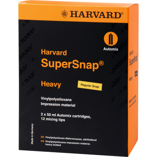 Harvard SuperSnap® Pakke med 2 x 50 ml dobbelpatron, tung svart-grå, 12 blandespisser