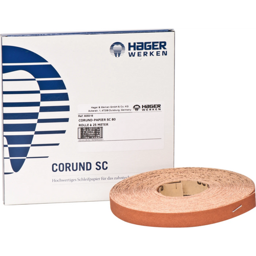 CORUND SC Rull 25 m papir kornstørrelse 80