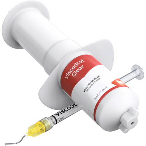 ViscoStat™ Clear Sett 30 ml IndiSpense-sprøyte, 20 Metal Dento-Infusor Tips, 20 x 1,2 ml tomme sprøyter