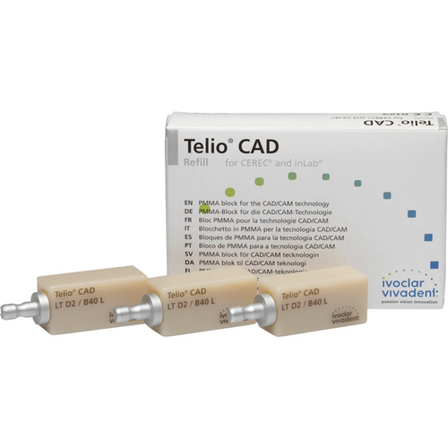 Telio® CAD Pakke med 3 stk. Størrelse B40L, D2 LT