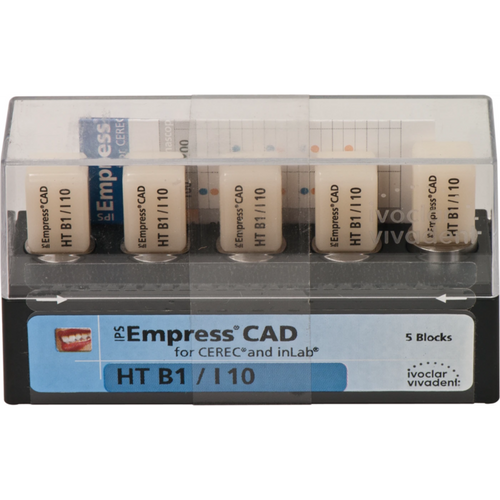 IPS Empress® CAD A-D for CEREC Pakke med 5 stk., størrelse I10, B1 HT