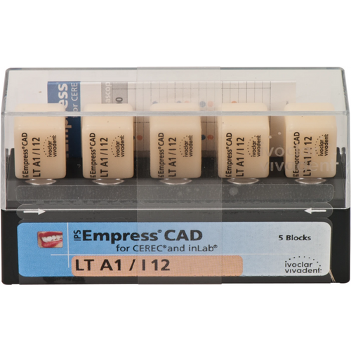 IPS Empress® CAD A-D for CEREC Pakke med 5 stk størrelse I12, A1 LT