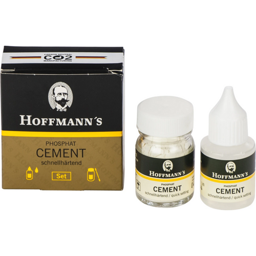 HOFFMANN'S CEMENT 35 g pulver hurtigherdende lys gul, 15 ml væske