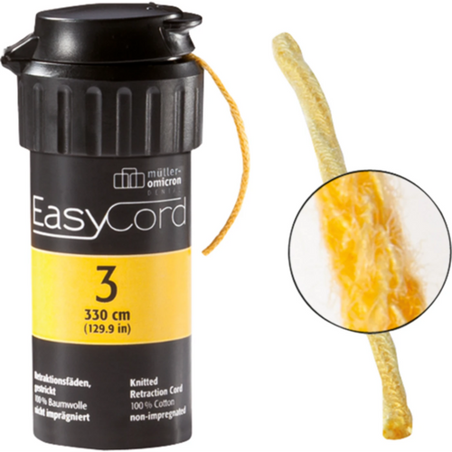 EasyCord 3+1 kampanjepakke inneholder 3 x dispenser med retraksjetråder à 330 cm, størrelse 3, gul