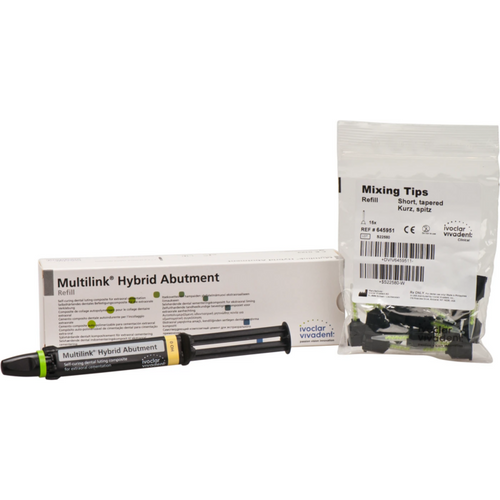 Multilink Hybrid Abutment Pakke med 9 g automix-sprøyte HO 0, 15 blandespisser