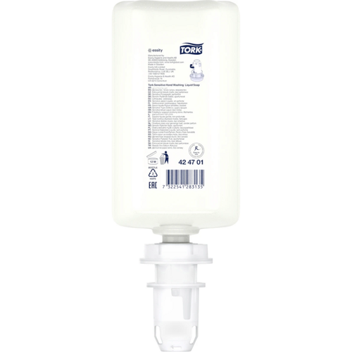 TORK® Sensitive flytende såpe S4 Kartong 6 x 1-liters patroner, for S4-system