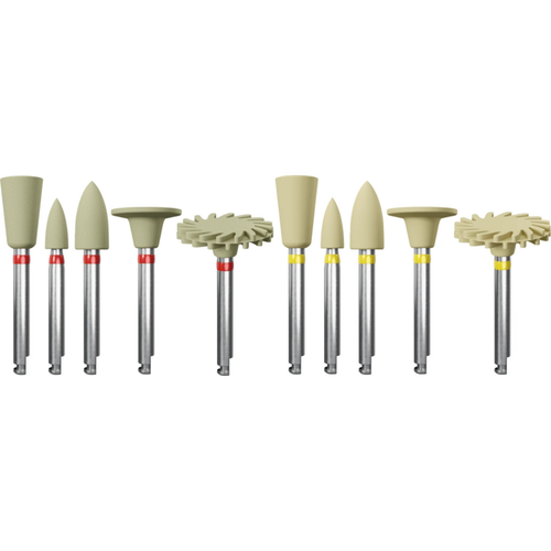 KENDA Deluxe diamantpolerer Sett med 12 Stk. RA (6 x gul, 6 x rød)