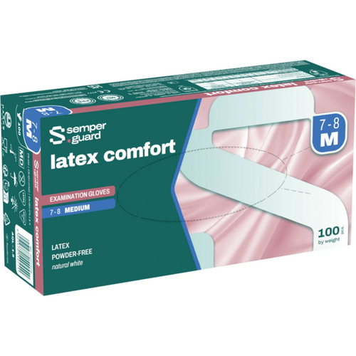 Semperguard® Latex comfort Pakke 100 Stk. naturhvite, pudderfrie, S